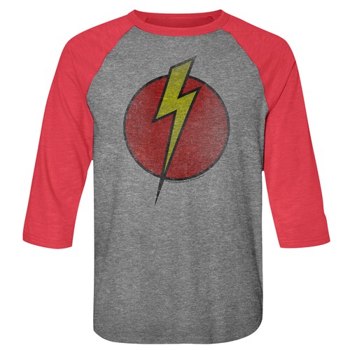 Flash Gordon Lightning Bolt Men's Raglan T Shirt Comic Logo Rocket Man
