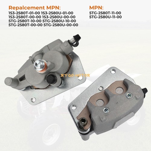Front Brake Calipers & Pads for Yamaha YFZ450 YFZ450R YFZ450X 2004-2024 - Picture 5 of 12