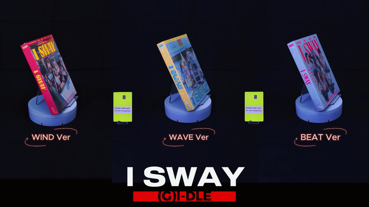 G)I-DLE [I SWAY] 7th Mini Album CD+Case+2 Buch+2 Foto Karte+