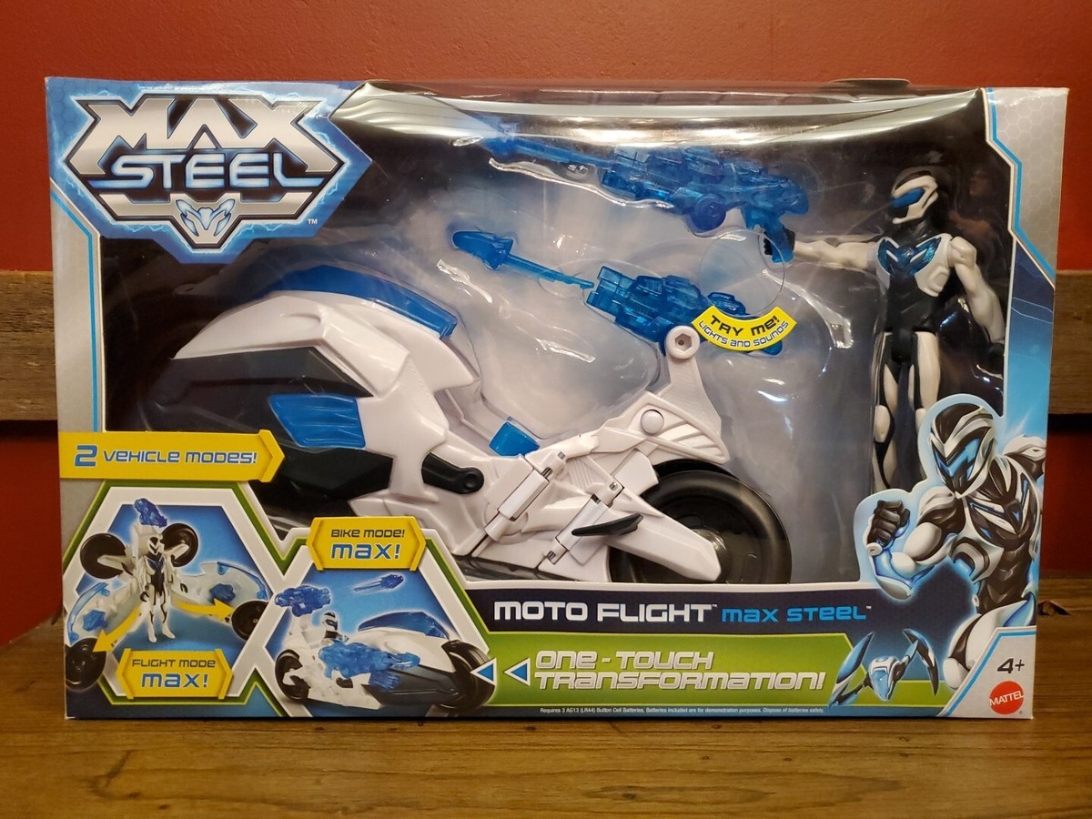 Max Steel Moto Flight One Touch Transformation 2013 Mattel New In