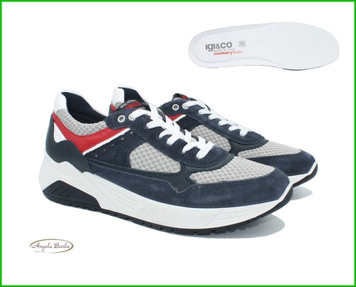 Scarpe da uomo Igi e Co Sneakers in pelle e tela Memory Foam igi co igi\u0026co  estiv | eBay