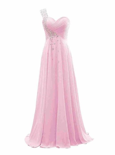 Vestido Largo de Gasa Boda Noche Formal Fiesta Baile Dama de honor Baile de graduación 6-22 - Imagen 13 de 32
