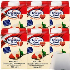 Chr.Grod D&auml;nische Dessert-Sauce mit Vanillegeschmack 6x500ml Pack usy Block