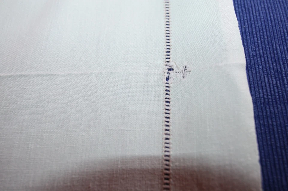 Service de table N°2 nappe 145 x 230 cm + 12 serviettes en coton vert Monogramme - Photo 2/4