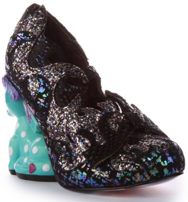 Irregular Choice Dragons Lair Glitzerschuh Schwarz Multi Damen EU 36-42