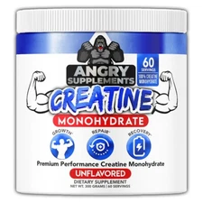 Angry Supplements Creatine Monohydrate 100% Premium Grow Repair 300g 60 Servings
