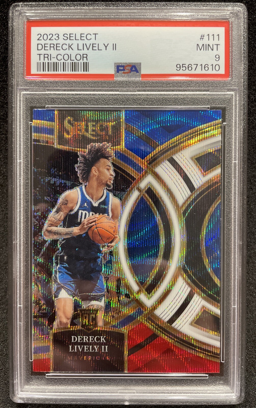 2023 Select Dereck Lively II Tri Color Premier RC PSA 9