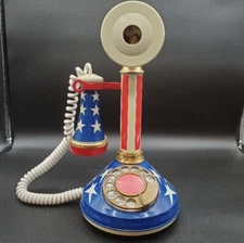 Vintage 1973 Candlestick Rotary Telephone Rare "Property Of General Telephone" 
