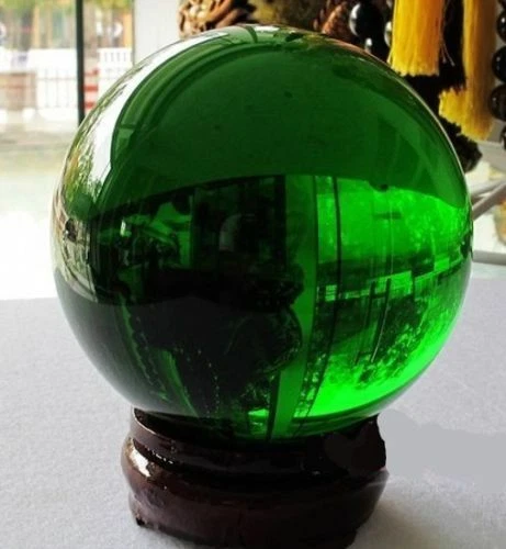 50-120mm Natural Green Obsidian Sphere Large Crystal Ball Healing Stone - Picture 5 of 6