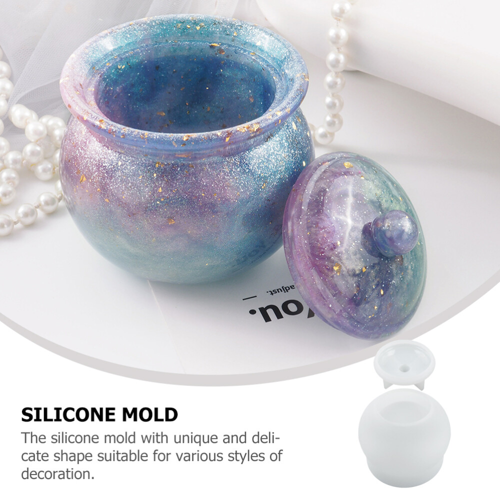 5 Count Schimmel Für DIY Epoxidform Schmuckregal Mit Deckel Blumentopf