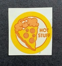 Vintage Trend Pizza Matte Scratch N Sniff Sticker ***FLAWED READ***