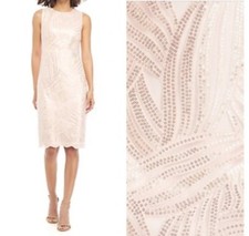 Vince Camuto Sleeveless Sequin Pink Sleeveless Sheath Dress Size 2 Euc $228