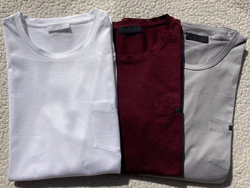 Prada Classic tee, White and Grey, Size 