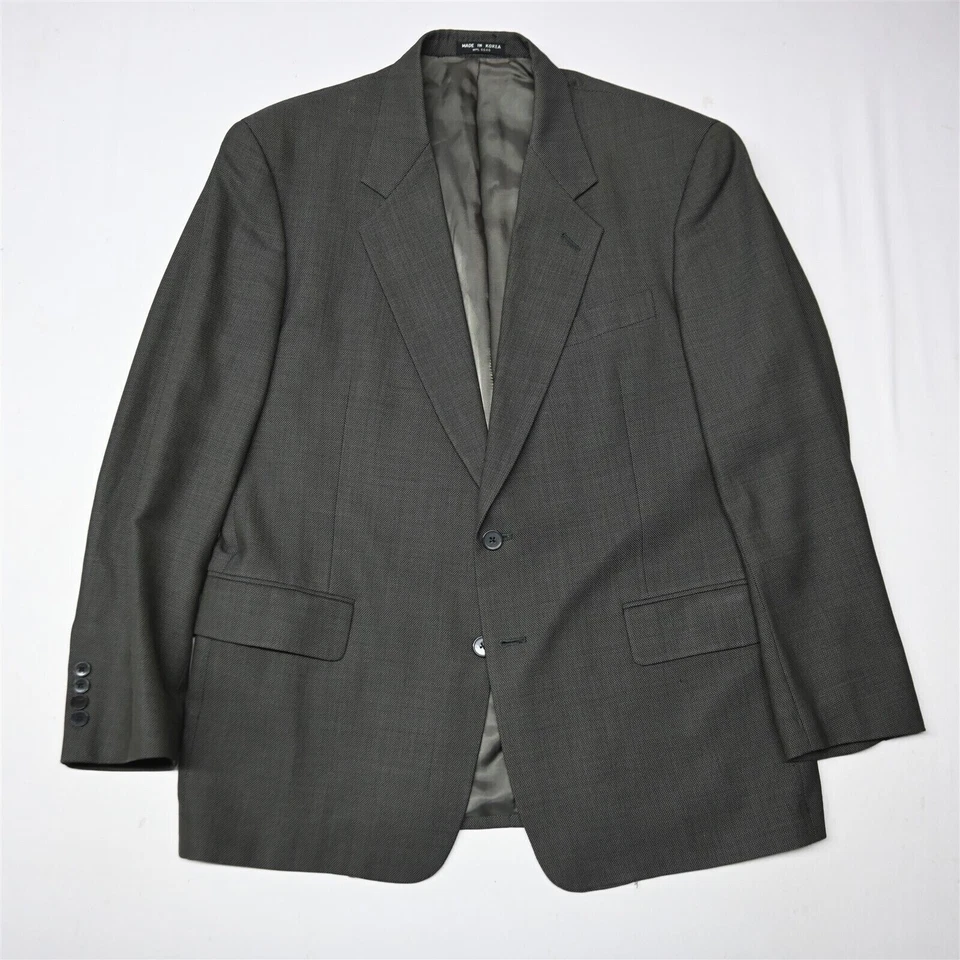 Винтажный Alfani 43R 44R оливковый зеленый птичий глаз шерсти мужской блейзер костюм куртка спортивное пальто - Изображение 2 из 4