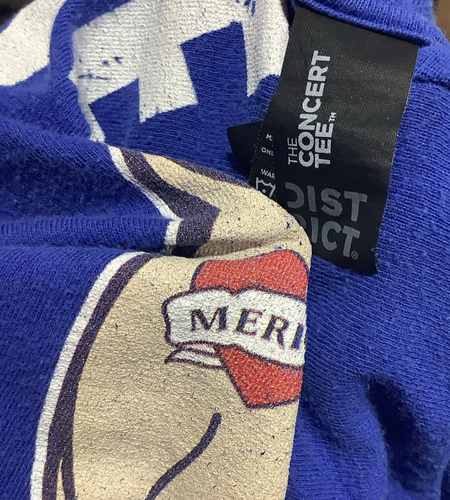 Camiseta Teddy Swolesvelt Buff President con America Love Tattoo Azul - Talla Mediu - Imagen 5 de 5