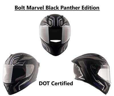 Vega Bolt Marvel Black Panther Edition DOT Certified Full Face