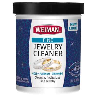 Weiman Fine Jewelry Cleaner Liquid with Cleaning Brush   Restores Shine & B...