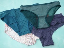 4 NEW Victoria's Secret VTG 2017 Cotton Sheer Bikini Hipster Panties Lot LARGE