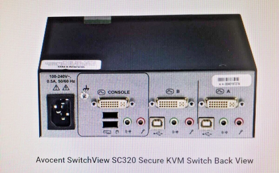 Avocent SwitchView SC320 1x2 Secure KVM - Image 2 of 3