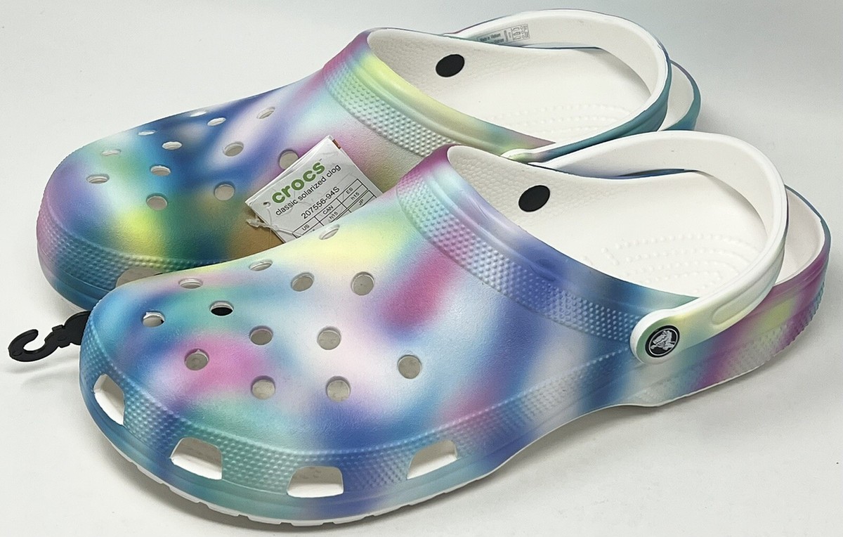 Crocs Mens Classic Solarized Clogs Unisex Crocs Classic Solarized Clog Shoes Black Men 6 Women  main image 4