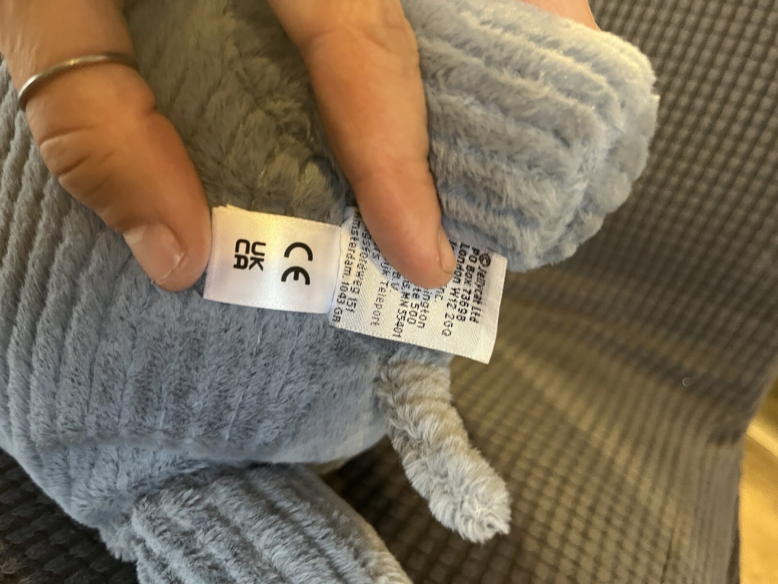 Jellycat Doopity Elephant Plush Stuffed Animal Soft Lovey Cordy Trunk