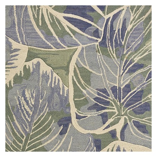 KULA GARDENS TROPICAL FOLIAGE WOOL AREA RUG - 3'6" X 5'6" - FREE SHIPPING* - Picture 3 of 3