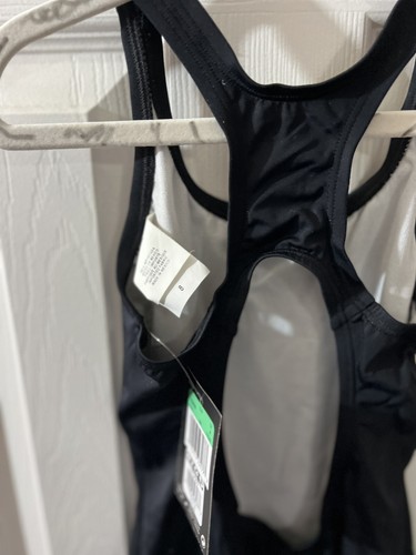 Nike Girl's Black Essential Racerback One-Piece Size 8 - Picture 3 of 3