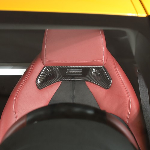 ABS Fiber Car Seat Back Neck Rest Trim Decorate Cover Kit For GR Supra 19-2022 - Bild 5 von 9