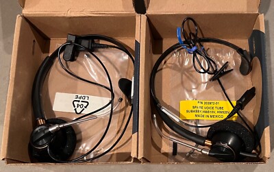 Lot of 2 Poly EncorePro HW510V Monaural Voice Tube Headset