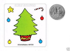 15 Make A Xmas Tree Holiday Stickers Kid Party Goody Loot Bag Favor Supply Craft