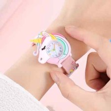 Cute Children Unicorn Silicone Cartoon Watch Gift Kids Fashion Trendy Pink Gifts