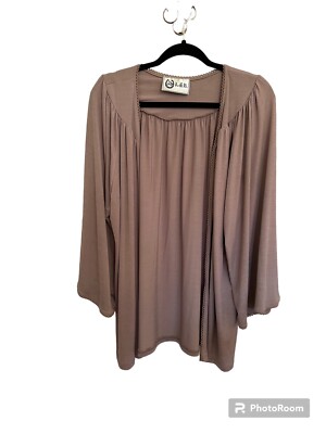 L & B Women Tan Cardigan 