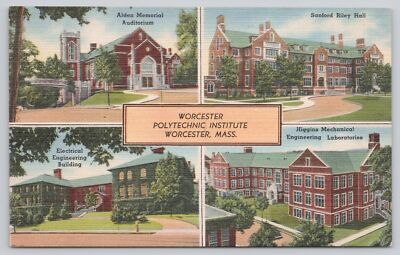 Postcard Worcester Polytechnic Institute Massachusetts