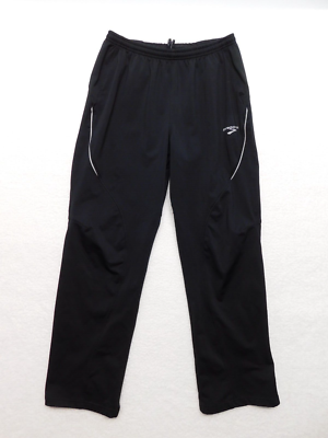 Brooks Mens Athletic Jogger Sweatpants Drawstring Black S/M Side