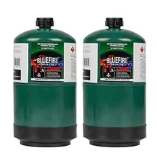 [NEW] BLUEFIRE 2X Propane Camping Gas Fuel Cylinder 16oz Tank 95% High Purity