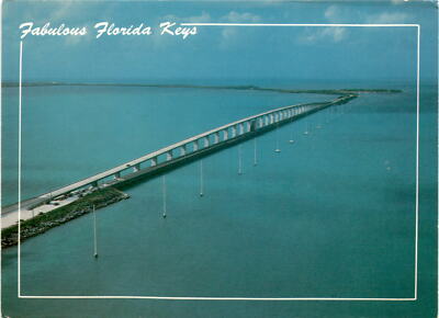 bridge, channel five, Florida Keys, coral cay archipelago, southern ...