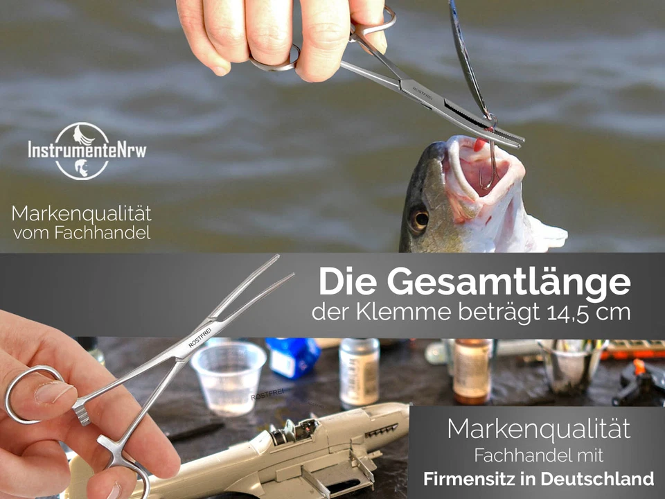 Profi Angelsport Hakenlöser Hakenlösezange Lösezange Klemme Gebogen Edelstahl - Bild 4 von 4