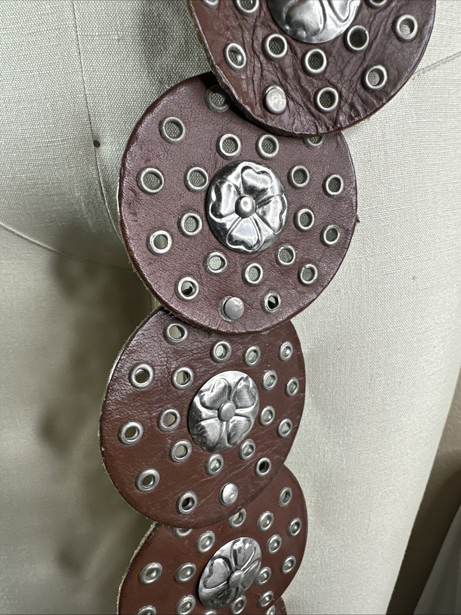 2168 Hollow Disc Belt Western Style Exaggerated Cowboy Wide Metal Hollow Disc Belt Western Style Exaggerated Cowboy Wide Disc  main image 4