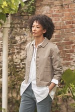 Seasalt Women's Jacket - Natural Coombe Lane Cotton Jacket - Petite - Bisque