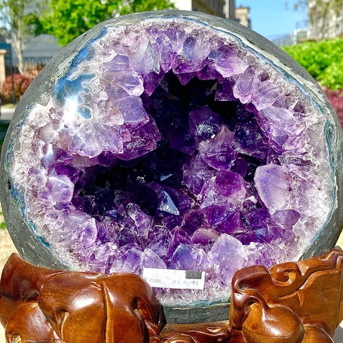 27.71LB TOP Natural Uruguay Amethyst quartz crystal Money Bag Decoration - 第 6/15 張圖片