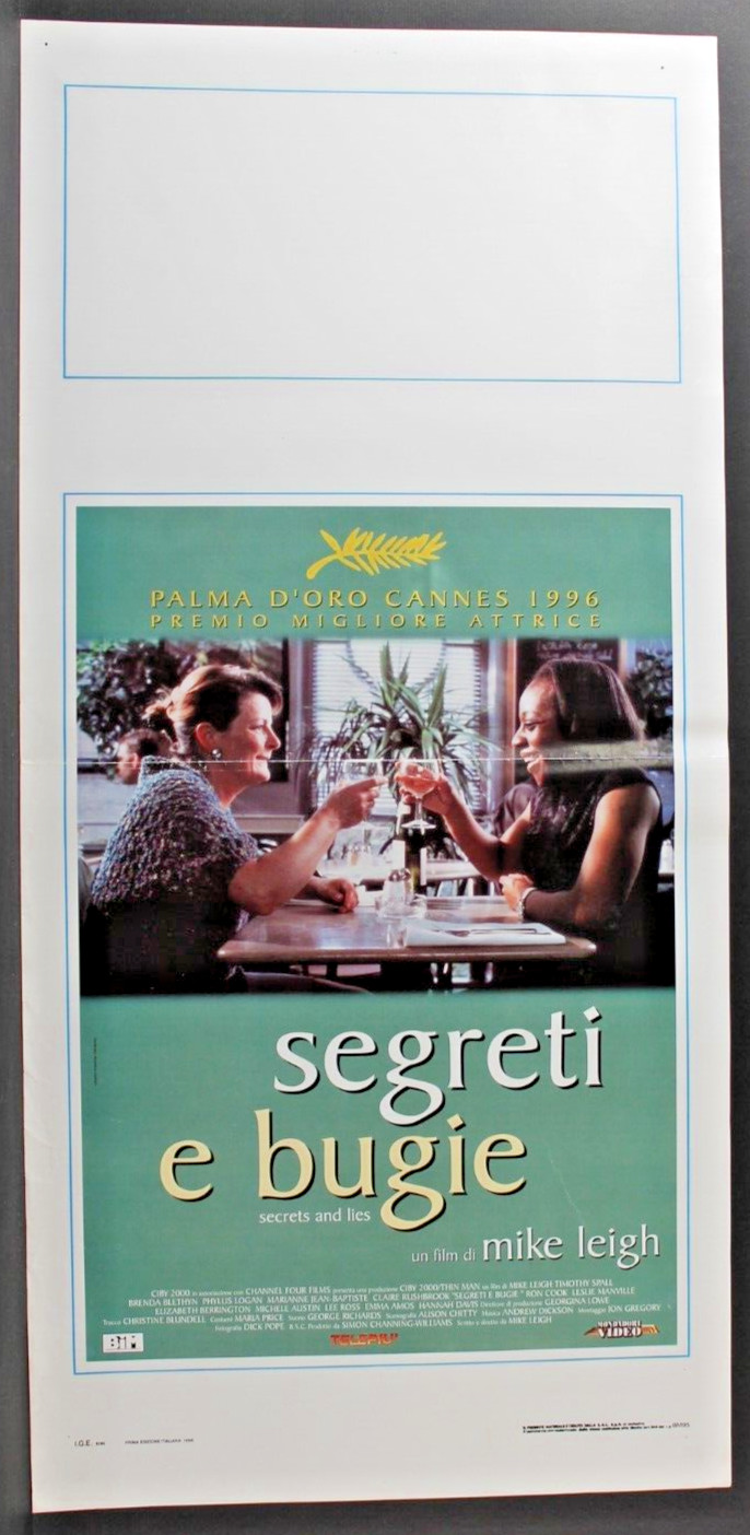 Locandina originale film Segreti e bugie (1996) - Regia di Mike Leigh