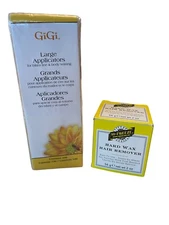 No-Tweeze Classic Hard Wax Hair Remover, 2 Oz. & 100 Pack of Large Applicators