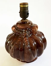 VINTAGE ANTIQUE ART DECO STYLE GLASS REVERSE PAINTED BOUDOIR TABLE LAMP TASSELS