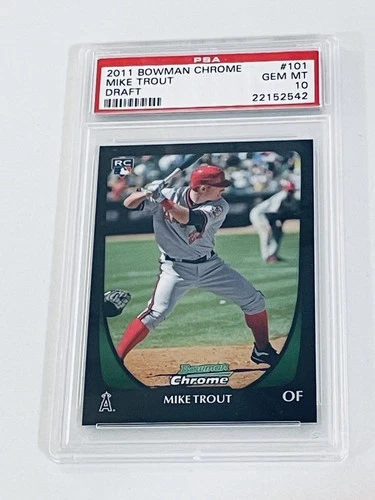 2011 Bowman Chrome Draft #101 Mike Trout RC PSA 10 Gem Mint