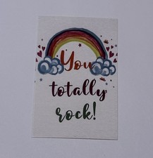 “You Totally Rock“ Motivation Card Daily Affirmation Wallet Wall Art Decor Tc11
