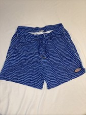 Vineyard Vines Men's Swim Trunks Size M Blue W Blue Strips Mesh Lined 0136