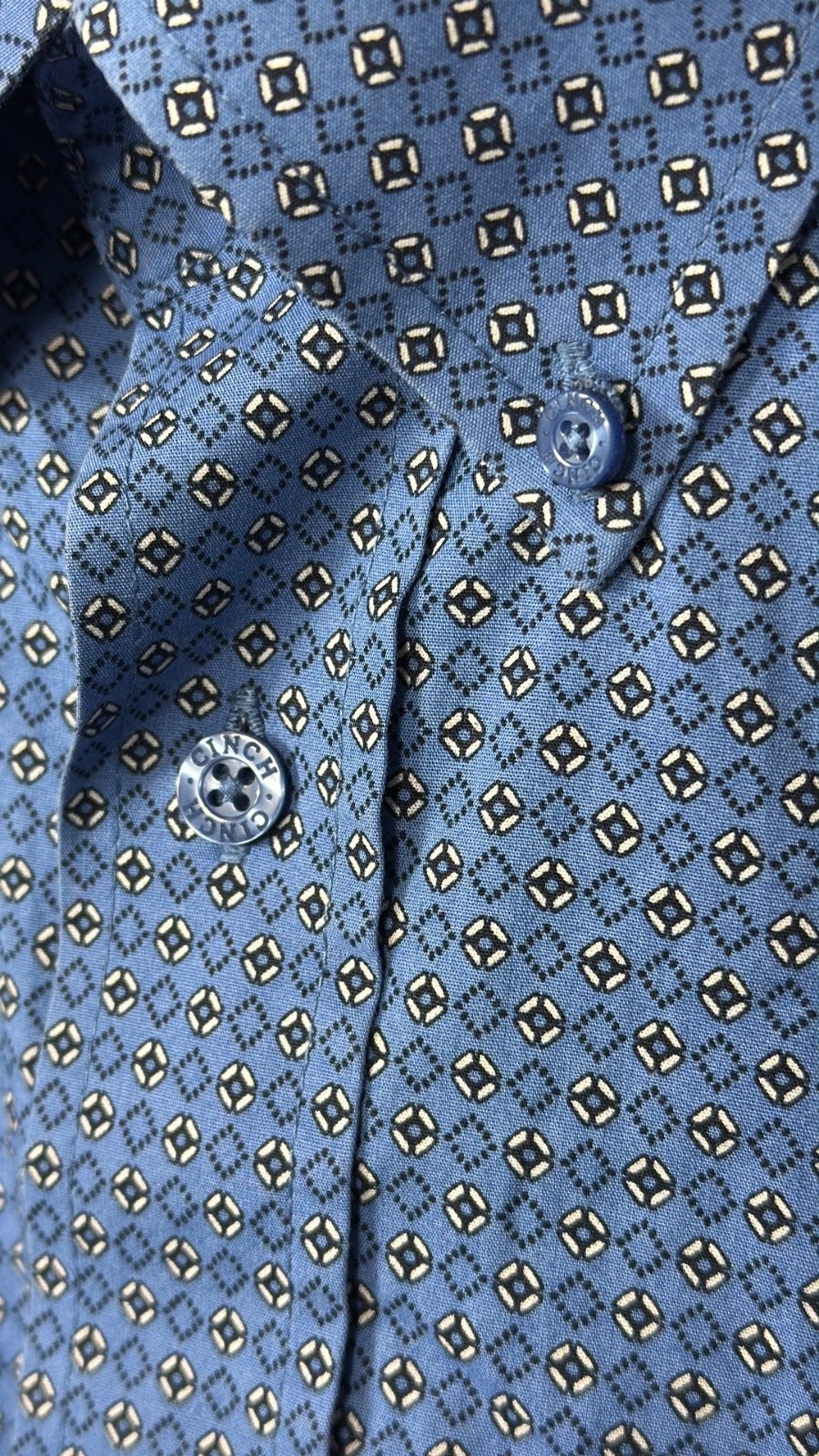 Cinch Men's Medium Patterned Button Down Shirt Lo… - image 2