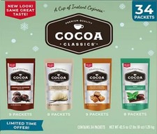 Cocoa Classics Hot Chocolate Variety Pack, 4 Flavors, 34 packets