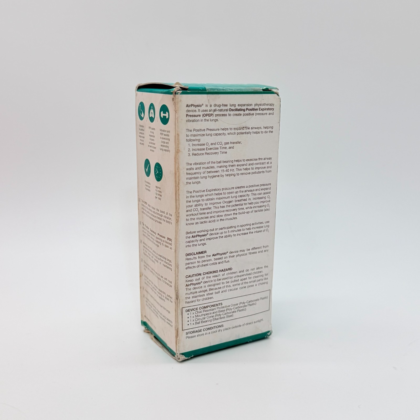 Air Physio Mucus Clearance Device Airway Physiotherapy Natural Breathing NEW