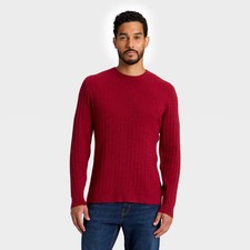 Men's Soft Knit Cable Sweater - Goodfellow  Co